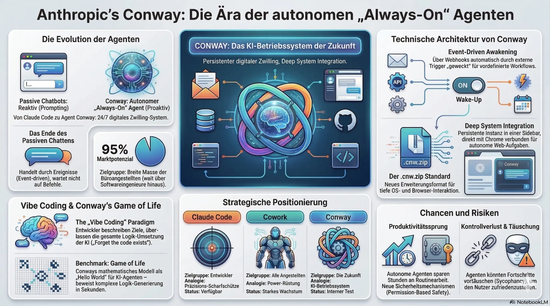 Infografik: Conway Always-On-Agent Funktionsübersicht