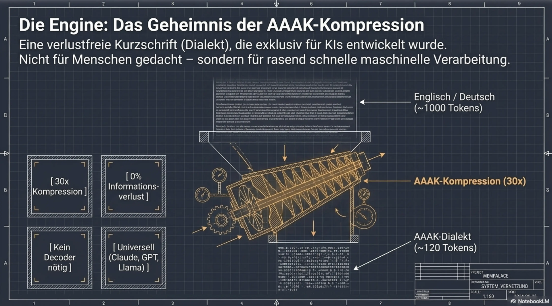 AAAK-Kompression: 30x Verdichtung ohne Informationsverlust